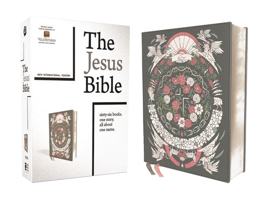 The Jesus Bible Artist Edition, Niv, Leathersoft, Gray Floral, Comfort Print Bible Zondervan