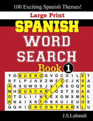 Large Print SPANISH WORD SEARCH Book;1 by Jaja Books