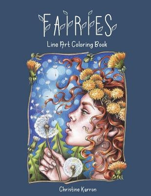 Fairies Line Art Coloring Book Paperback Createspace Independent Publishing Platform