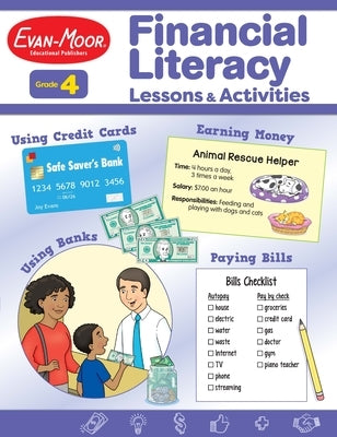 Financial Literacy Lessons and Activities, Grade 4 Teacher Resource Paperback Evan-Moor Educational Publishers