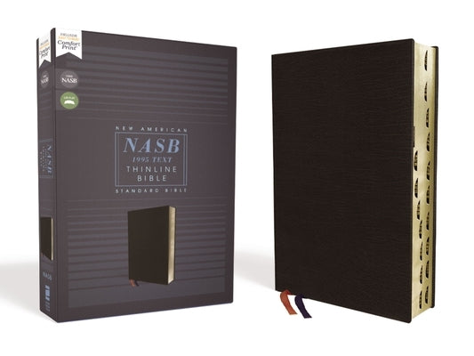 Nasb, Thinline Bible, Bonded Leather, Black, Red Letter Edition, 1995 Text, Thumb Indexed, Comfort Print Bible Zondervan