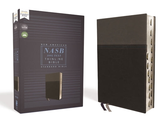 Nasb, Thinline Bible, Leathersoft, Black, Red Letter Edition, 1995 Text, Thumb Indexed, Comfort Print Bible Zondervan