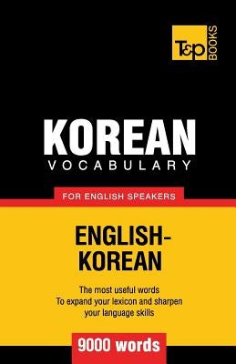 Korean vocabulary for English speakers - 9000 words Paperback T&p Books