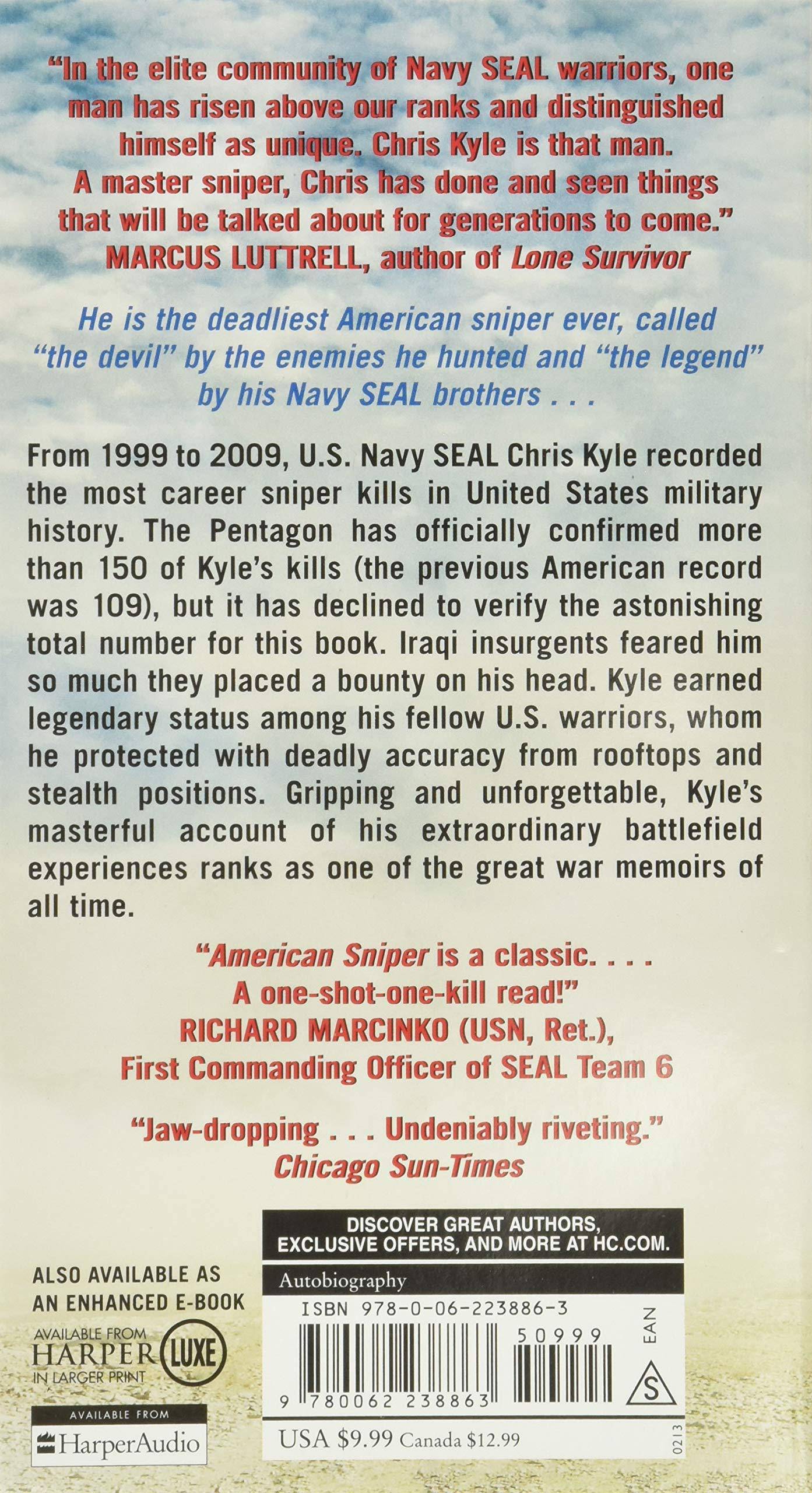 American Sniper: The Autobiography of the Most Lethal Sniper in U.S. Military History Biography & Autobiography | Military Kyle, Chris