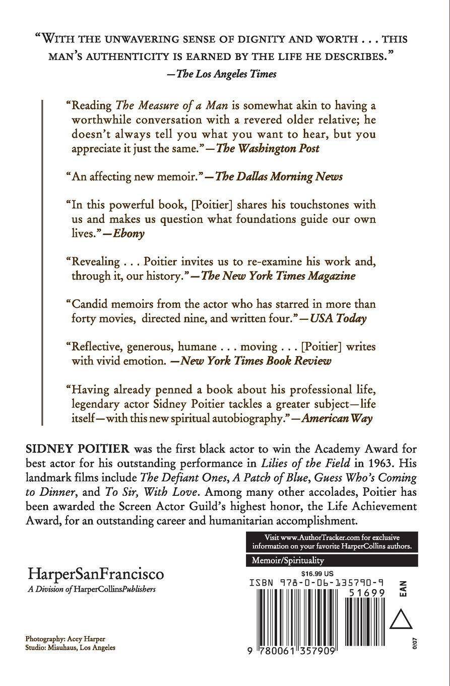 The Measure of a Man Biography & Autobiography | Personal Memoirs Poitier, Sidney