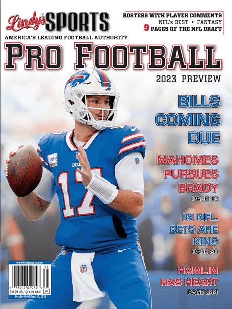 Lindy's 2023 Pro Football Magazine - SureShot Books Publishing LLC