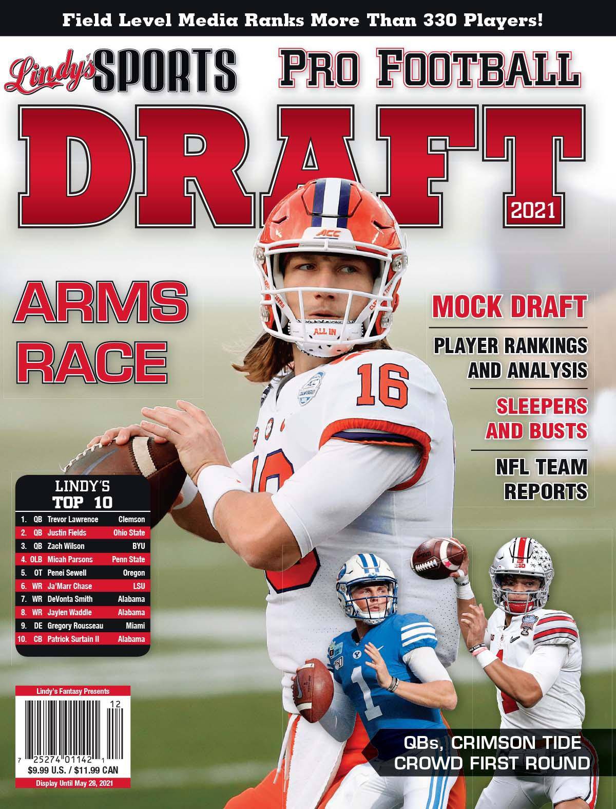 Lindy's 2021 Pro Football Draft Magazine - SureShot Books Publishing LLC