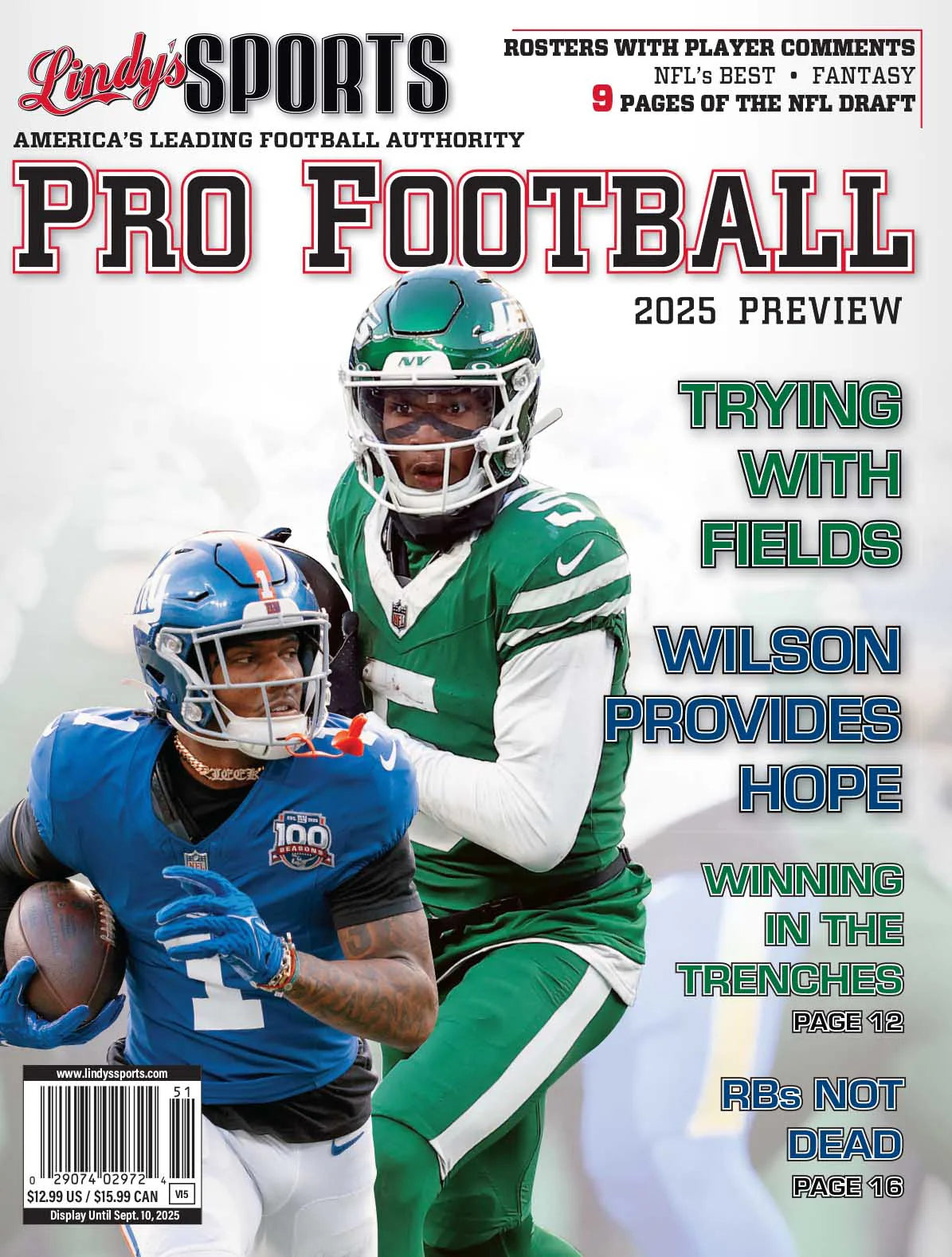 LINDY'S SPORTS 2025-26 PRO FOOTBALL - Covers Vary