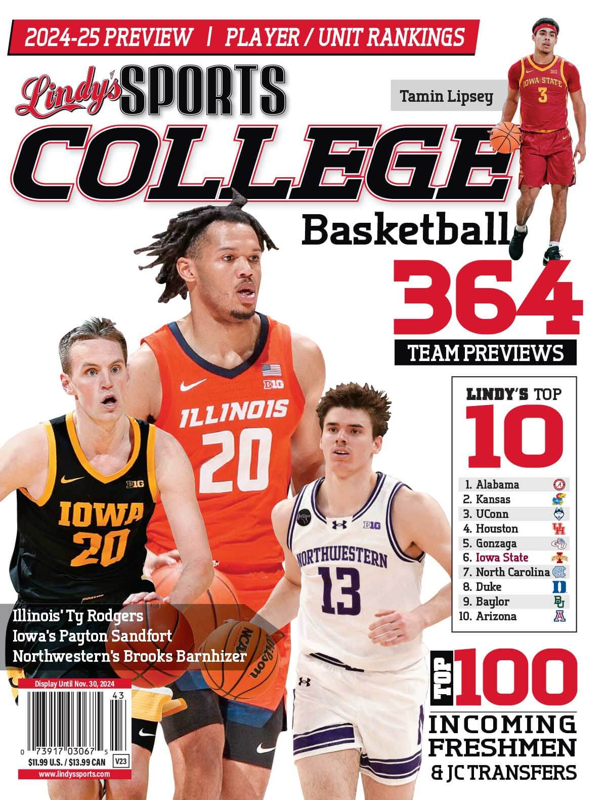 Lindy's Sports College 2024-25 Basketball Magazine Sports Magazines - NJ Corrections Bookstore Illinois / DePaul