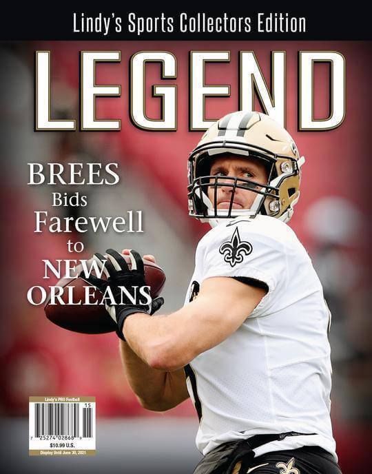 Lindy’s 2025-26 NFL & College Football Preview Combo Pack Sports Magazines SureShot Books Publishing LLC LINDYS SPORTS LEGEND DREW BREES