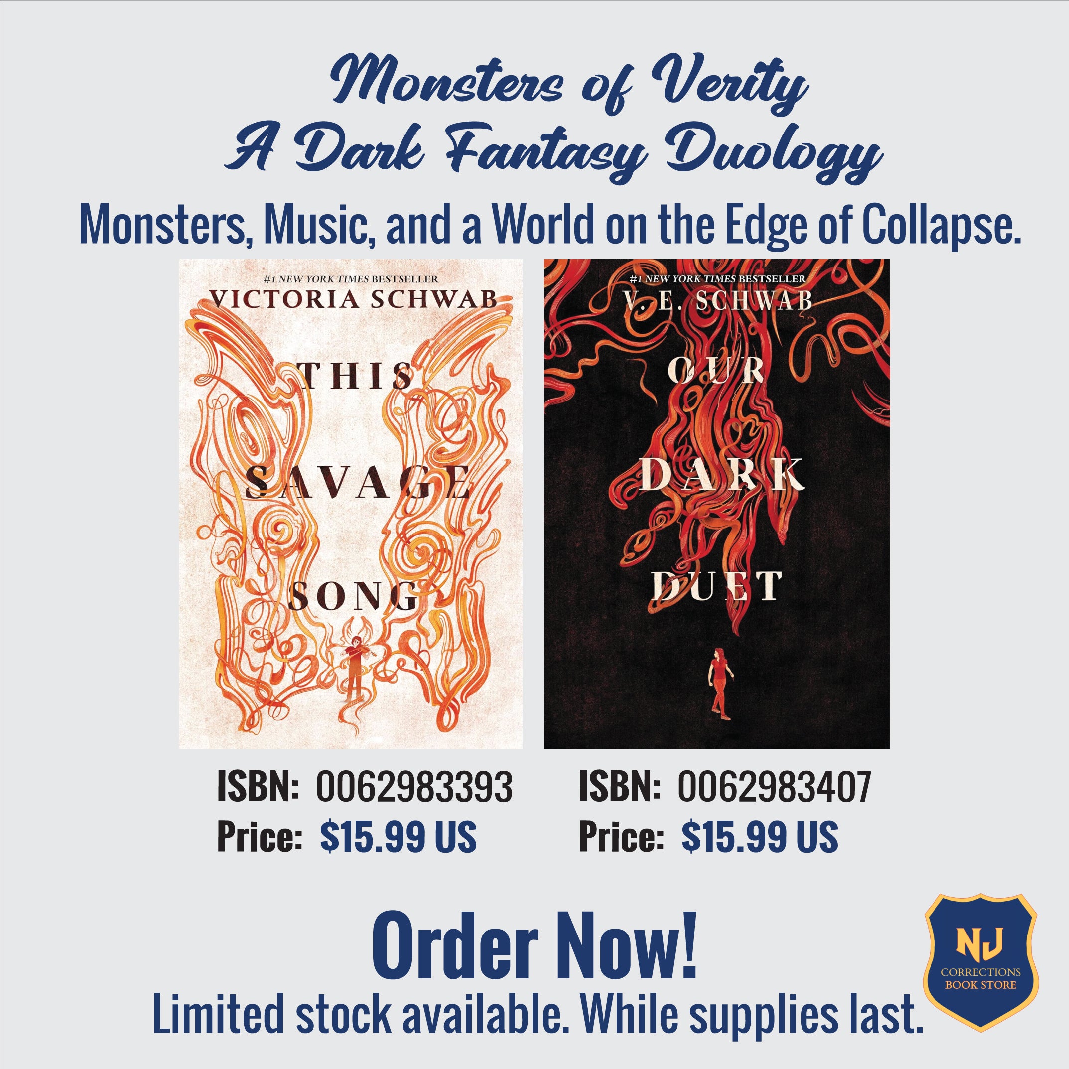 Monsters of Verity: A Dark Fantasy Duology Bundle – This Savage Song & Our Dark Duet by Victoria Schwab / V.E. Schwab