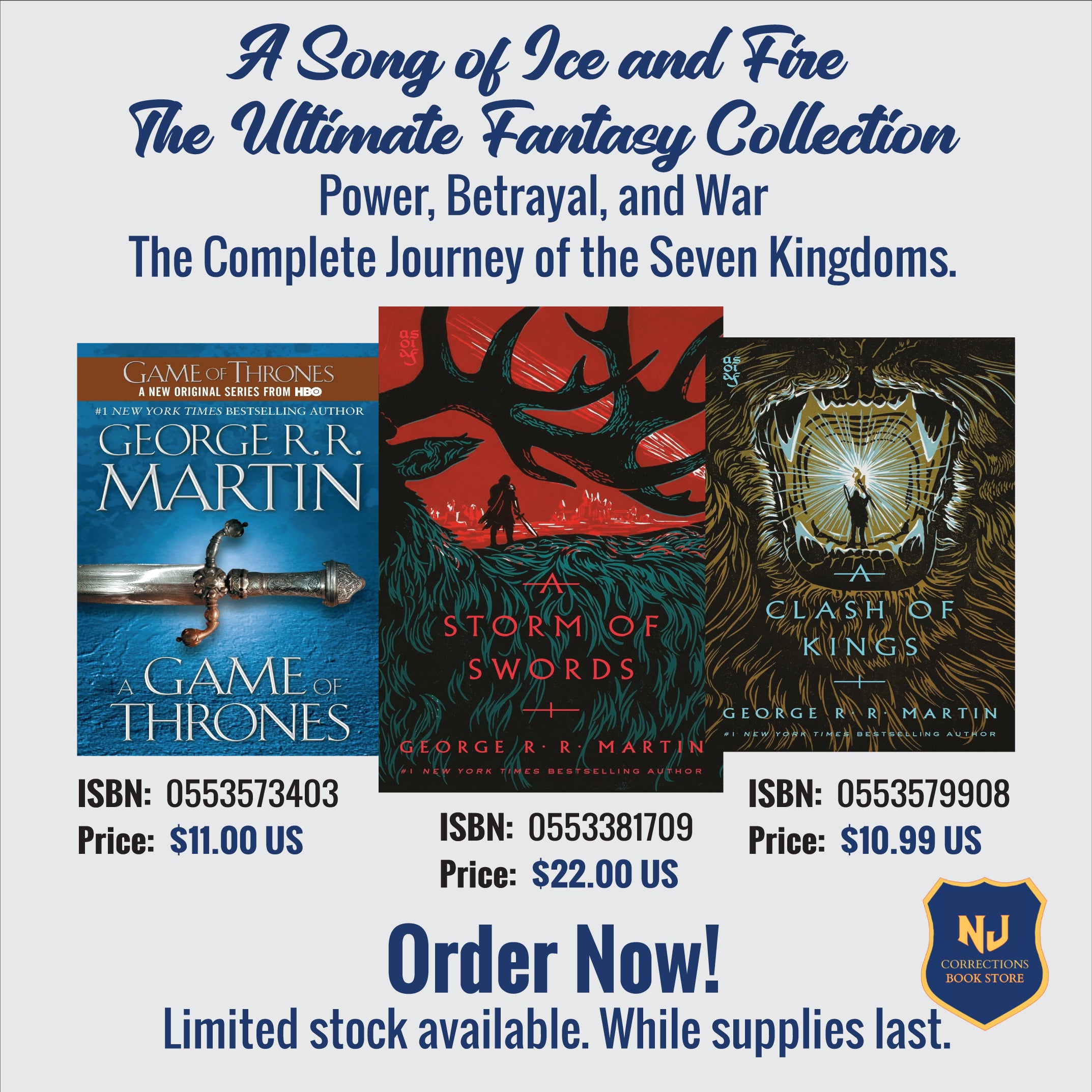 A Song of Ice and Fire: The Ultimate Fantasy Collection Bundle – A Game of Thrones, A Storm of Swords & A Clash of Kings by George R.R. Martin