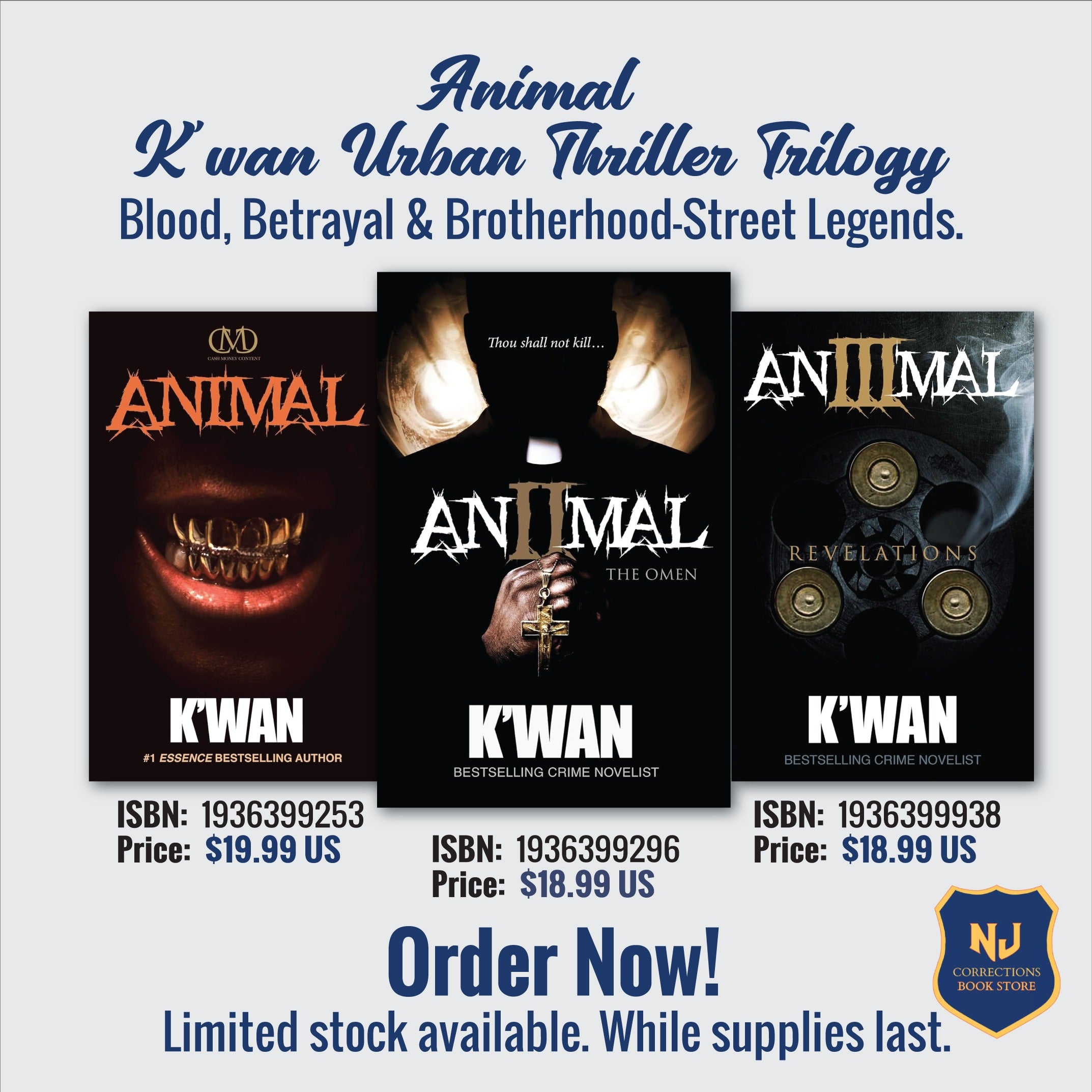 Animal K'wan Urban Thriller Trilogy Bundle – 3 Book Set