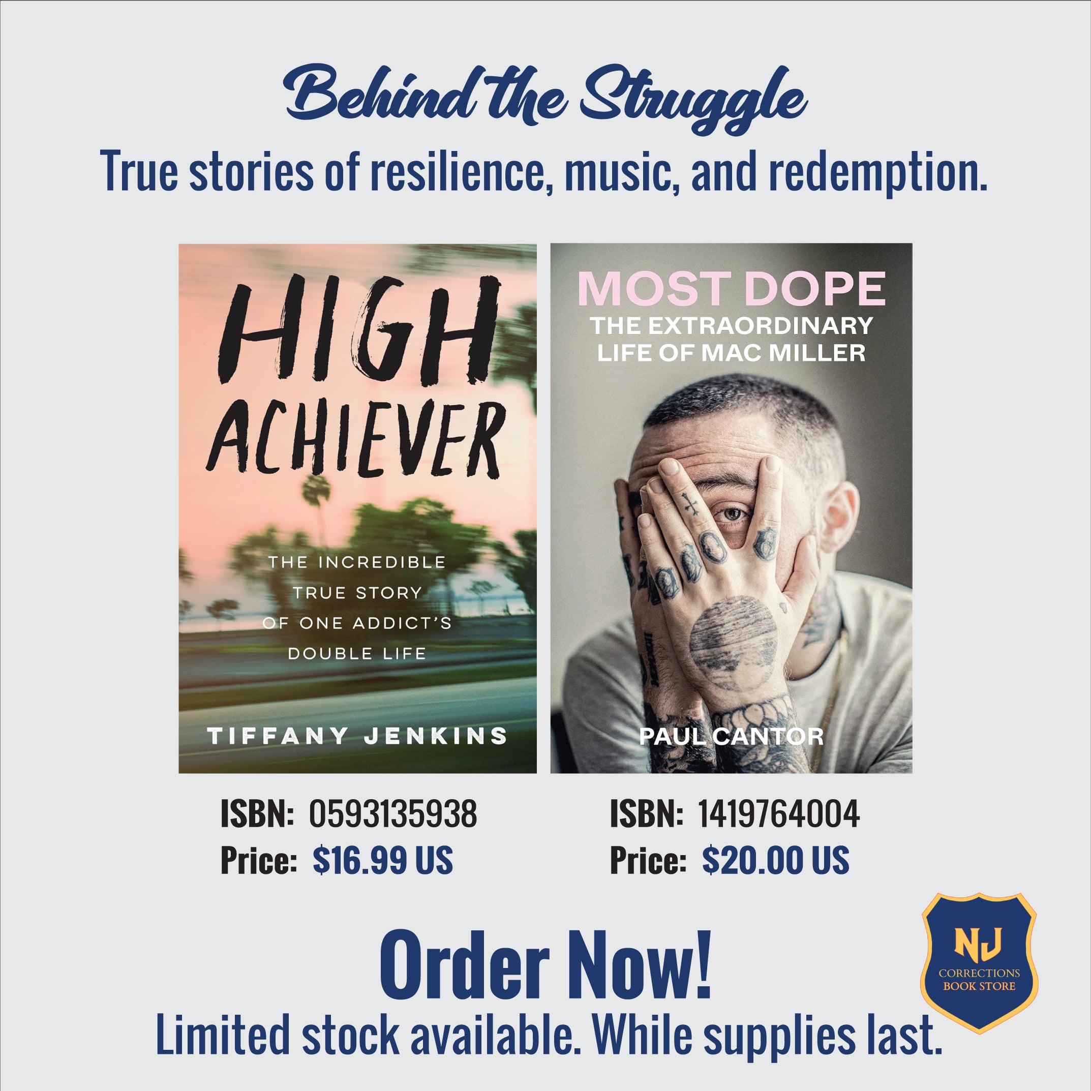 Behind the Struggle Bundle – High Achiever by Tiffany Jenkins & Most Dope: The Extraordinary Life of Mac Miller by Paul Cantor