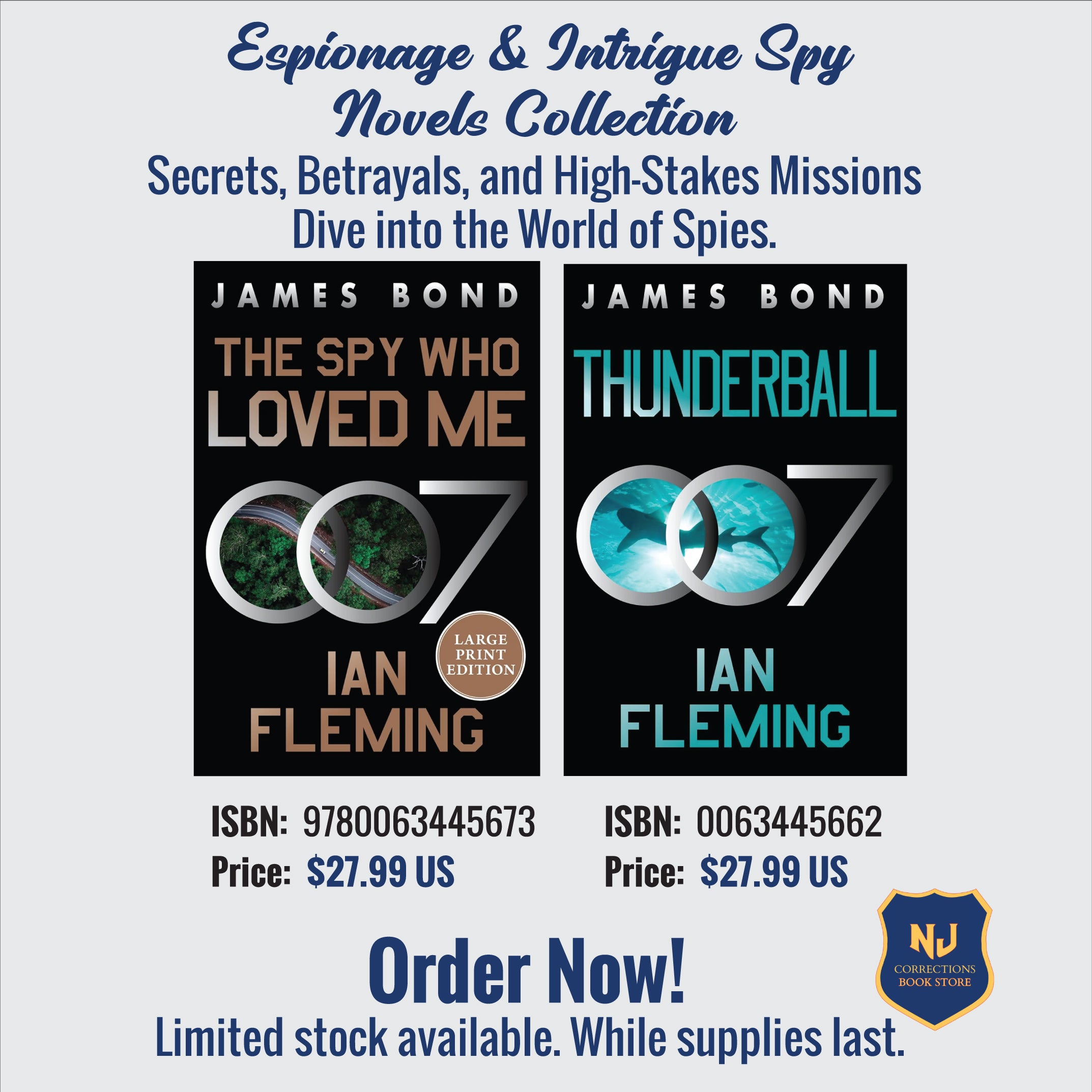 Espionage & Intrigue Spy Novels Collection - James Bond 007 Bundle