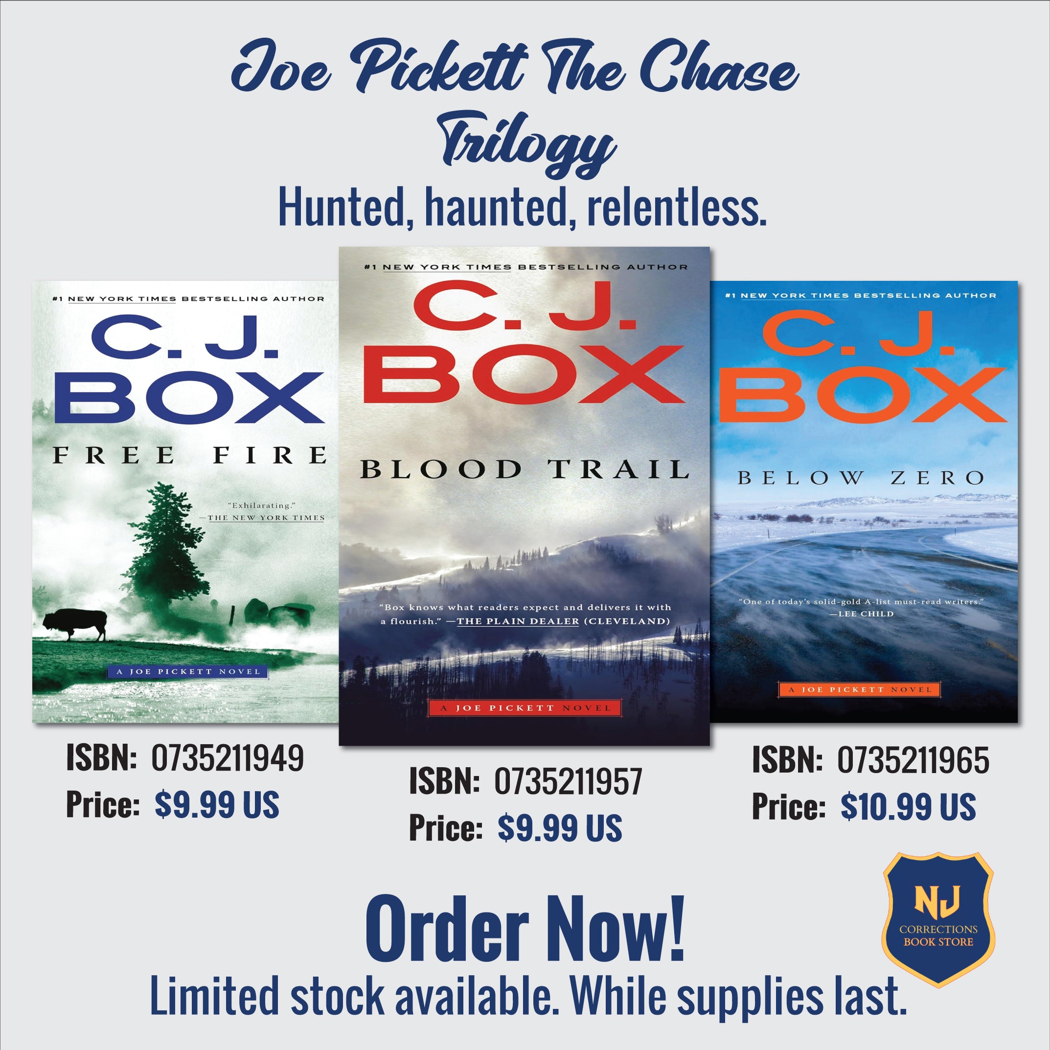 Joe Pickett The Chase Trilogy - Hunted, Haunted, Relentless Bundle