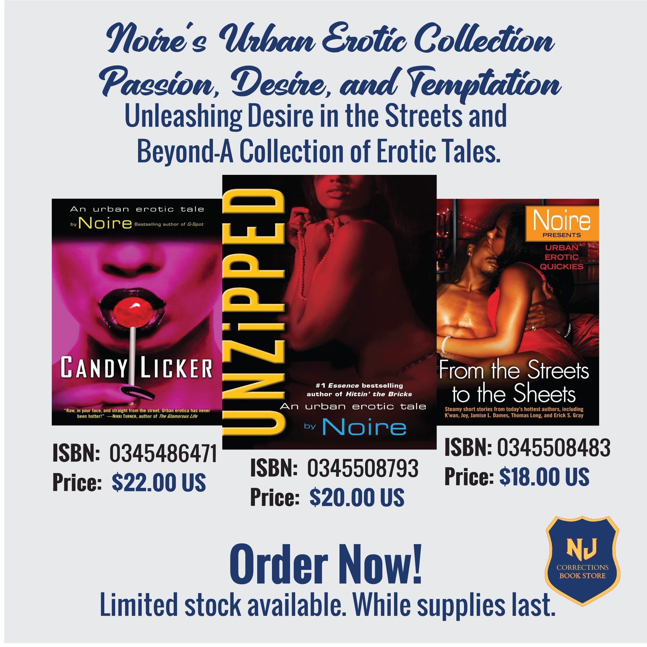 Noire's Urban Erotic Collection – Passion, Desire, and Temptation Bundle – 3 Book Set