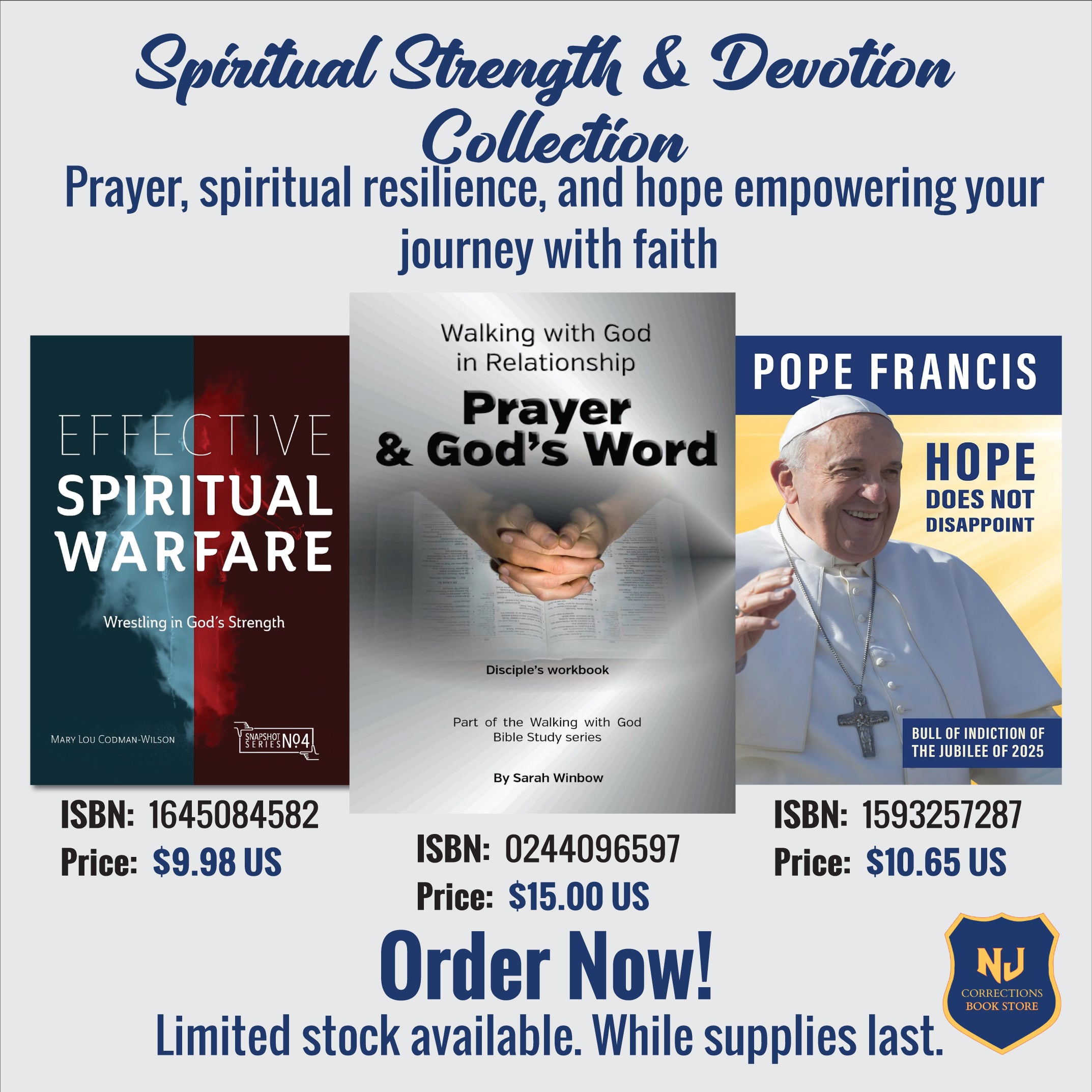 Spiritual Strength & Devotion Collection Bundle – Effective Spiritual Warfare, Prayer & God's Word & Hope Does Not Disappoint