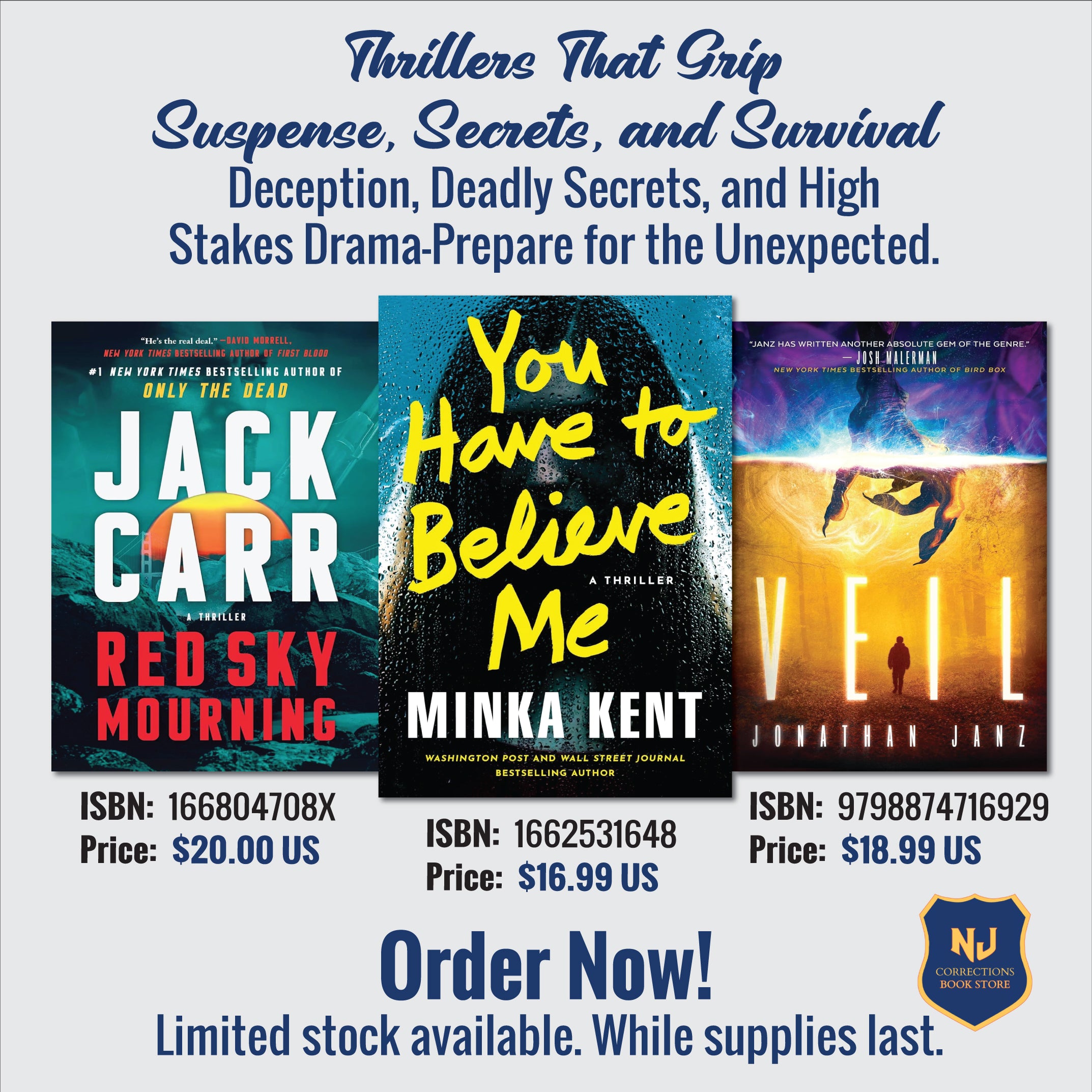 Thrillers That Grip - Suspense, Secrets, and Survival - Deception, Deadly Secrets, and High Stakes Drama Bundle