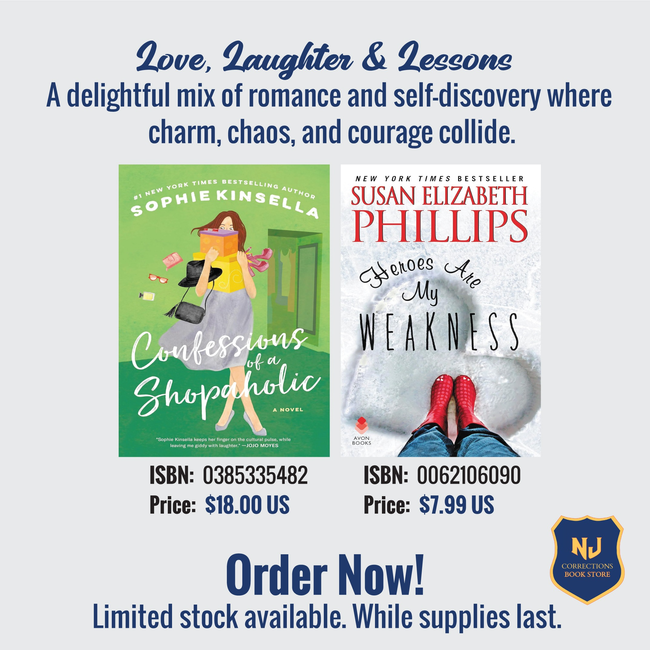 Love, Laughter & Lessons Bundle – Confessions of a Shopaholic by Sophie Kinsella & Heroes Are My Weakness by Susan Elizabeth Phillips