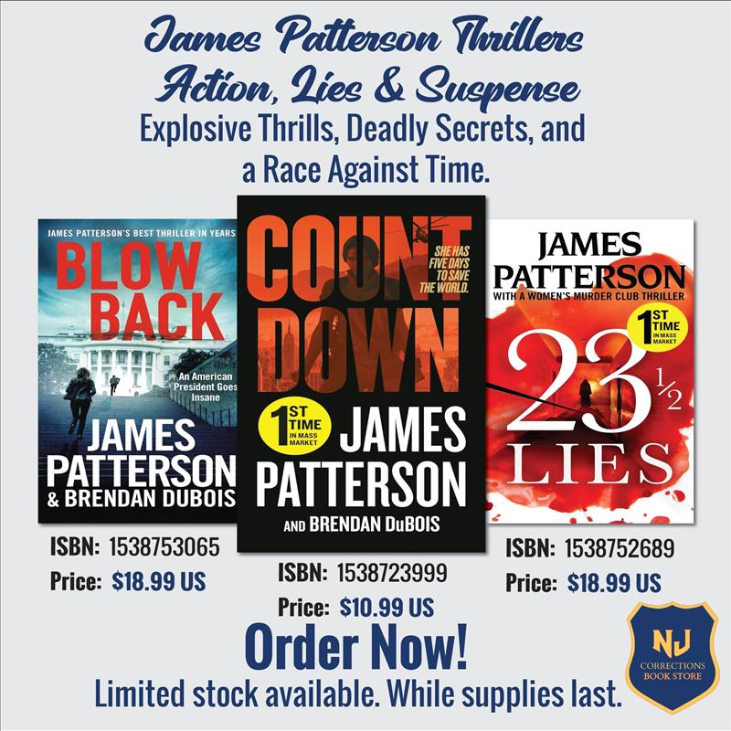 James Patterson Thrillers Bundle – Blow Back, Countdown & 23 1/2 Lies