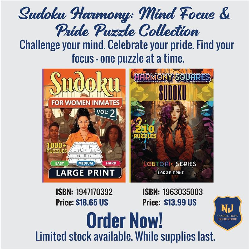 Sudoku Harmony: Mind Focus & Pride Puzzle Collection Bundle – Sudoku for Women Inmates Vol. 2 & Harmony Squares Sudoku LGBTQAI+