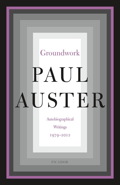 Groundwork: Autobiographical Writings, 1979-2012 Paperback Picador USA