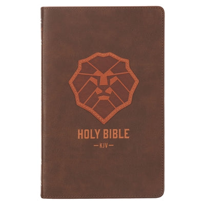 KJV Kids Bible, 40 Pages Full Color Study Helps, Presentation Page, Ribbon Marker, Holy Bible for Children Ages 8-12, Lion Emblem Faux Leather Flexibl Bible Christian Art Publishers