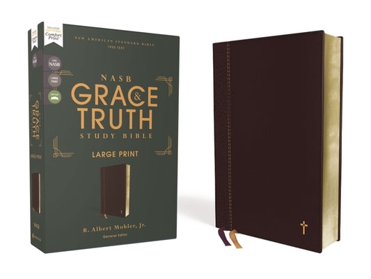 Nasb, the Grace and Truth Study Bible (Trustworthy and Practical Insights), Large Print, Leathersoft, Maroon, Red Letter, 1995 Text, Comfort Print Bible Zondervan