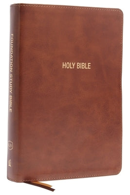 Kjv, Foundation Study Bible, Large Print, Leathersoft, Brown, Red Letter, Thumb Indexed, Comfort Print: Holy Bible, King James Version Bible Thomas Nelson