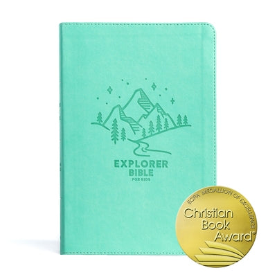CSB Explorer Bible for Kids, Light Teal Mountains Leathertouch, Indexed: Placing God's Word in the Middle of God's World Bible Holman Bibles