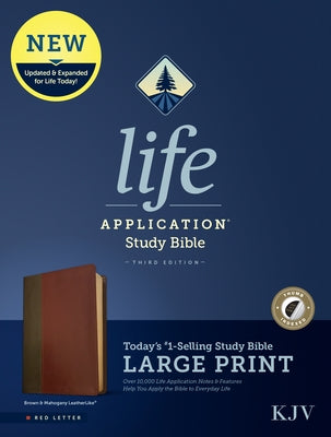KJV Life Application Study Bible, Third Edition, Large Print (Red Letter, Leatherlike, Brown/Mahogany, Indexed) Bible Tyndale House Publishers