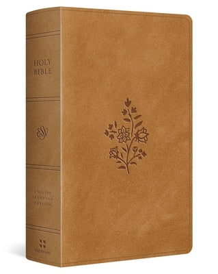 ESV Large Print Personal Size Bible, Red Letter (Trutone, Nubuck Caramel, Wildflower Design) by Esv Bibles