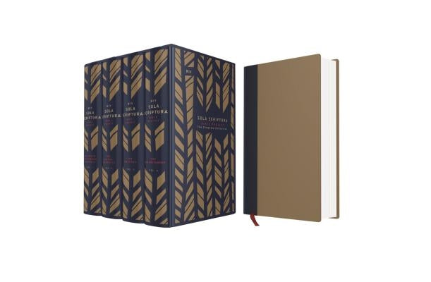 NIV, the Sola Scriptura Bible Project: The Complete Collection, Cloth Over Board, Navy/Tan: Rediscover the Holy Art of Reading Bible Zondervan