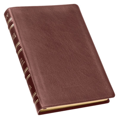 KJV Holy Bible, Thinline Large Print Premium Full Grain Leather Red Letter Edition - Thumb Index & Ribbon Marker, King James Version, Tan Bible Christian Art Publishers