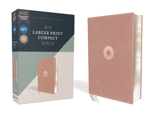 Niv, Larger Print Compact Bible, Leathersoft, Pink, Red Letter, Comfort Print Bible Zondervan