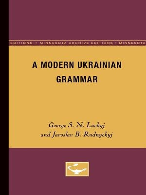 A Modern Ukranian Grammar Paperback University of Minnesota Press