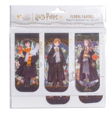 Harry Potter: Floral Fantasy Magnetic Bookmark Set (Set of 5) Other Insight Editions Gift