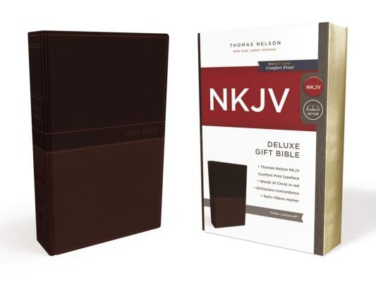 NKJV, Deluxe Gift Bible, Imitation Leather, Tan, Red Letter Edition Bible Thomas Nelson