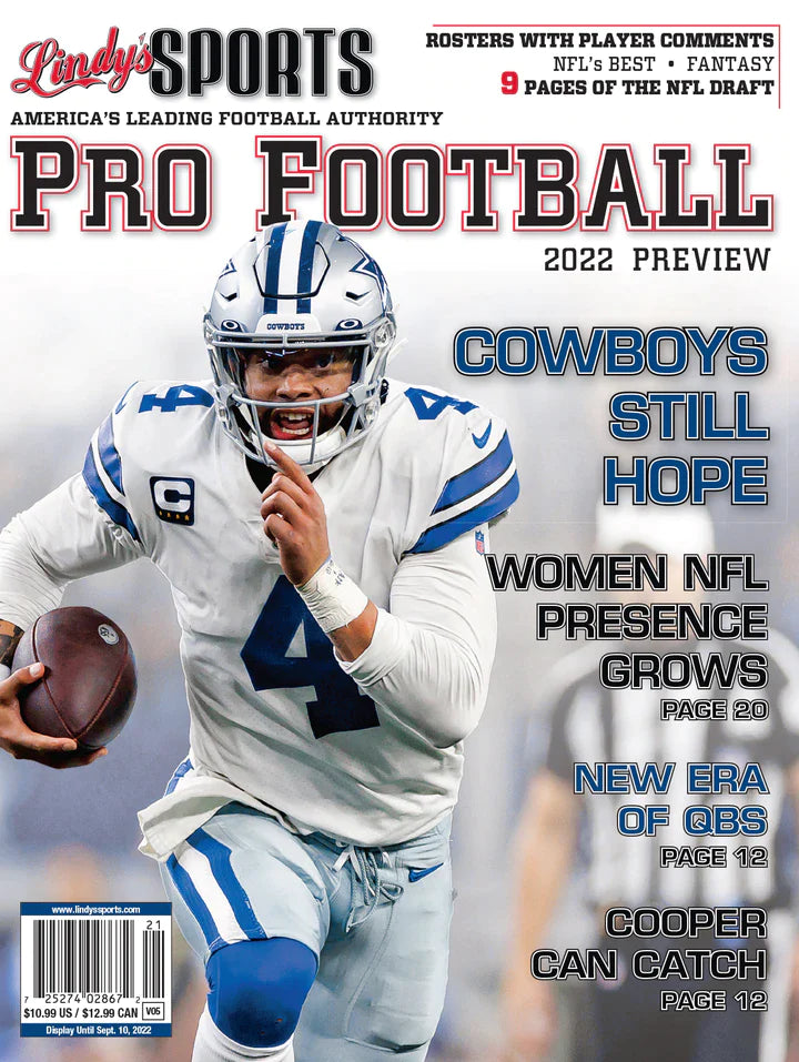 LINDY'S SPORTS 2022 PRO FOOTBALL - Covers Vary - SureShot Books Publishing LLC