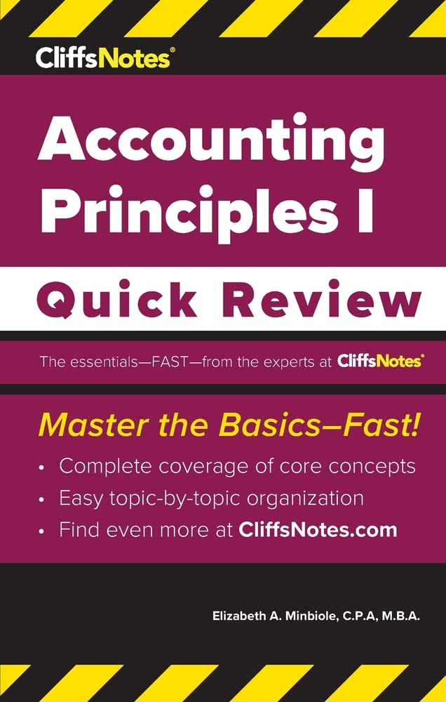 CliffsNotes Accounting Principles I: Quick Review - NJ Corrections Book Store 